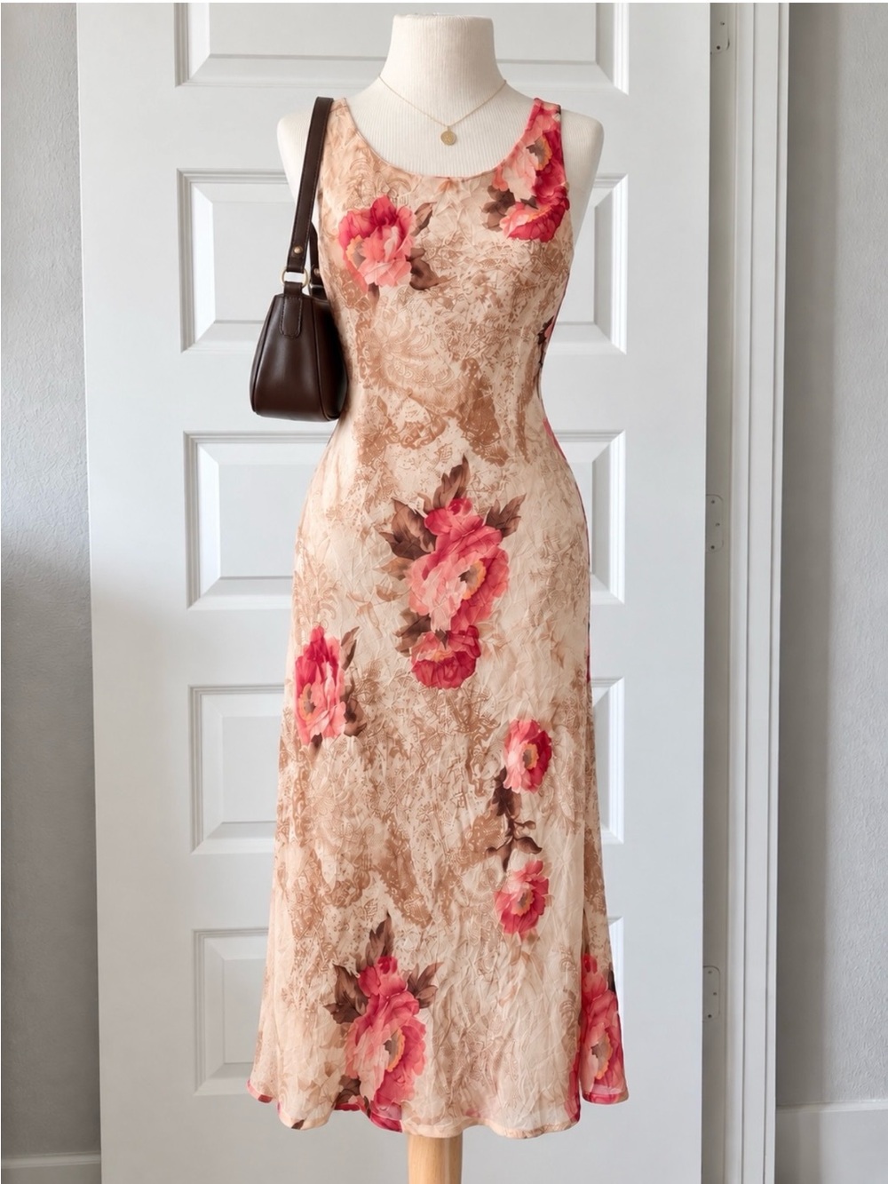 Y2K F.L.P Faith Love & Passion Romantic Fairycore Floral Midi Dress